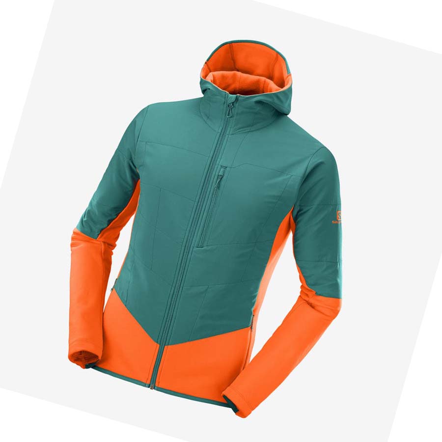 Sudadera Con Capucha Salomon OUTLINE WARM HYBRID Hombre Verdes | MX 3212DFM